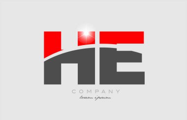 Gri kırmızı alfabe logosu dizaynı bir şirket veya işletme için uygun.