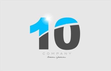 Bir şirket veya işletme için uygun gri mavi logo tasarımı 10 numara