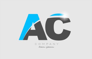 Gri mavi alfabe logosu dizaynında c harfinin birleşimi bir şirket veya işletme için uygun.