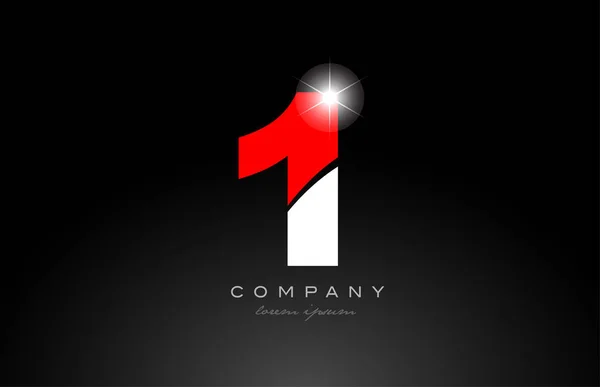 Rood Wit Kleur Nummer Logo Icoon Ontwerp Geschikt Voor Een — Stockvector
