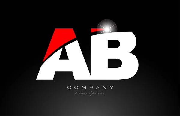 Combinazione Lettere Alfabeto Colore Bianco Rosso Logo Icon Design Adatto — Vettoriale Stock