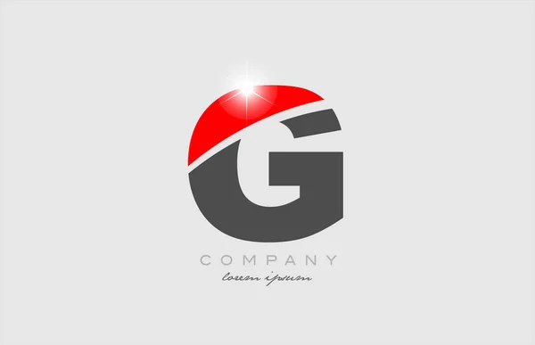 Letra Projeto Vermelho Cinzento Ícone Logotipo Alfabeto Cor Apropriada Para —  Vetores de Stock
