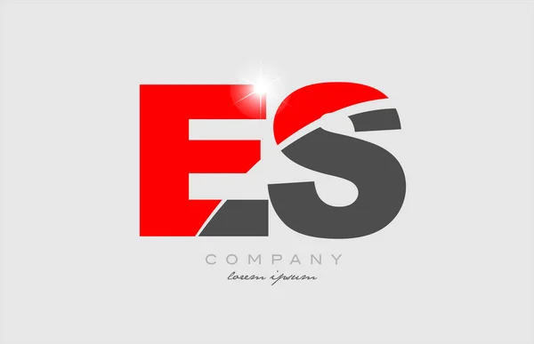 Combination Letter Grey Red Color Alphabet Logo Icon Design Suitable — Stock Vector