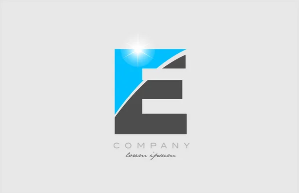 Letra Projeto Azul Cinzento Ícone Logotipo Alfabeto Cor Apropriada Para — Vetor de Stock