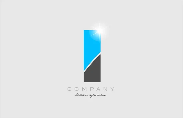 Lettre Gris Bleu Couleur Alphabet Logo Icône Design Adapté Une — Image vectorielle