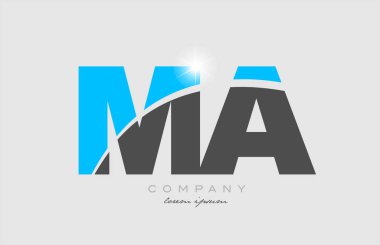 Gri mavi alfabe logosu dizaynı bir şirket veya işletme için uygun.