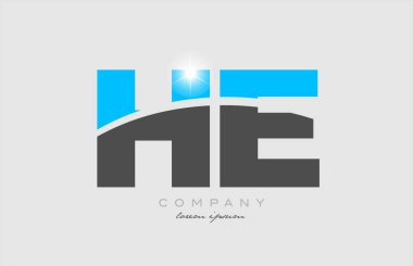 Gri mavi alfabe logosu dizaynı bir şirket veya işletme için uygun.