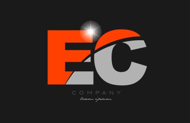 Gri turuncu alfabe logosu dizaynı bir şirket veya işletme için uygun.