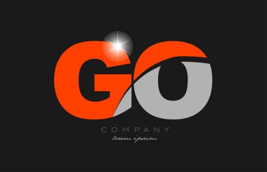 Gri turuncu alfabe logosu dizaynı bir şirket veya işletme için uygun.