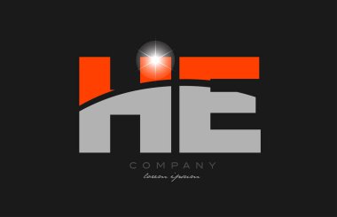 Gri turuncu alfabe logosu dizaynı bir şirket veya işletme için uygun.