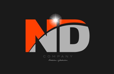 kombinasyon harfi ve gri turuncu alfabe logosu bir şirket veya işletme için uygun tasarımı