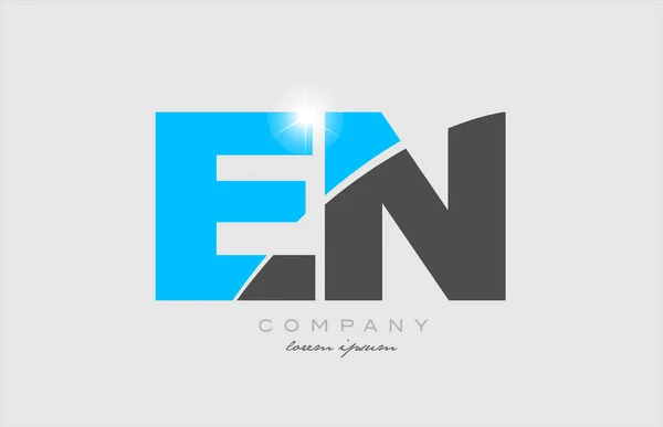 Combination Letter Grey Blue Color Alphabet Logo Icon Design Suitable — Stock Vector