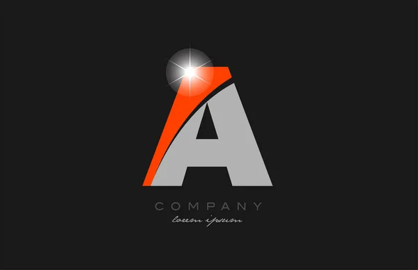 Lettre Gris Orange Couleur Alphabet Logo Icône Design Adapté Une — Image vectorielle