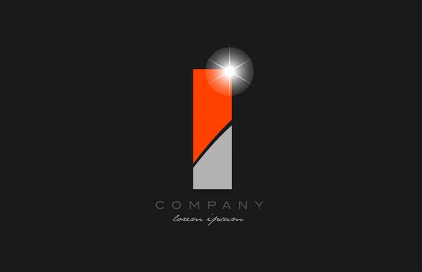 Lettre Gris Orange Couleur Alphabet Logo Icône Design Adapté Une — Image vectorielle