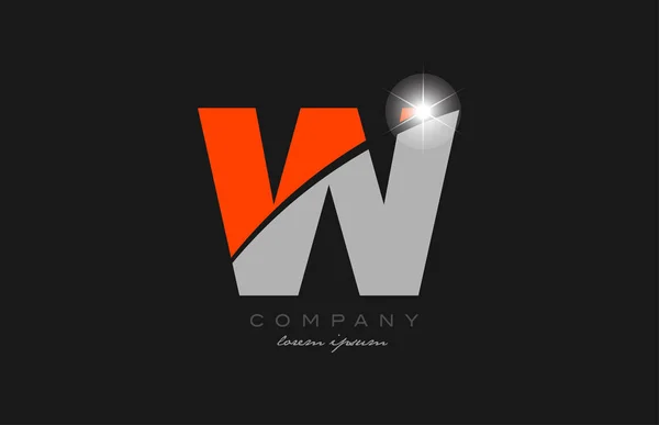 Letter Grey Orange Color Alphabet Logo Icon Design Suitable Company — Stock Vector