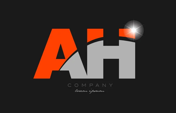 Combinaison Lettre Gris Orange Couleur Alphabet Logo Icône Design Adapté — Image vectorielle