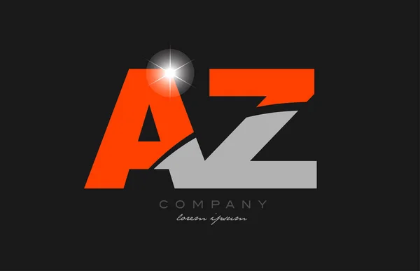 Połączenie Litery Kolorze Szarym Pomarańczowy Alfabet Logo Projekt Ikona Nadaje — Wektor stockowy