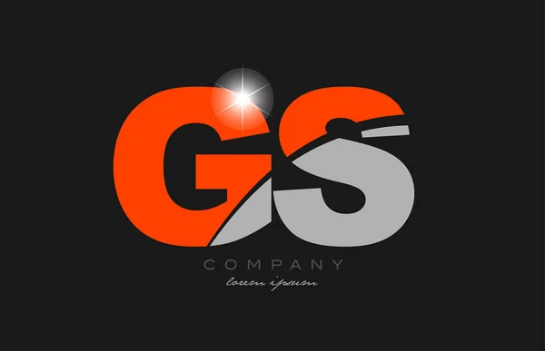 Combinatieletter Grijs Oranje Alfabet Logo Pictogram Ontwerp Geschikt Voor Een — Stockvector