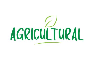 yaprak simgesi logo tasarımı ile tarımsal yeşil kelime metin 
