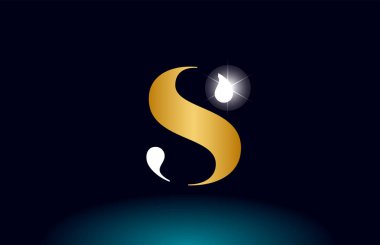altın alfabe mektup s logo şirket simgesi tasarım