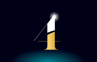 altın altın sayısı 4 logo şirket simgesi tasarım