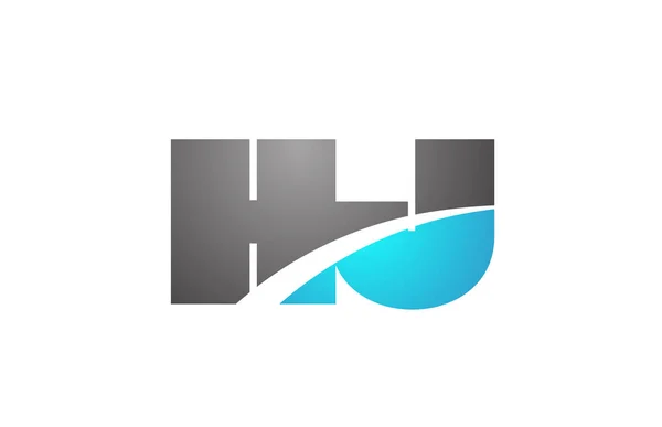 Letra del alfabeto hj h j logo empresa icono diseño — Vector de stock