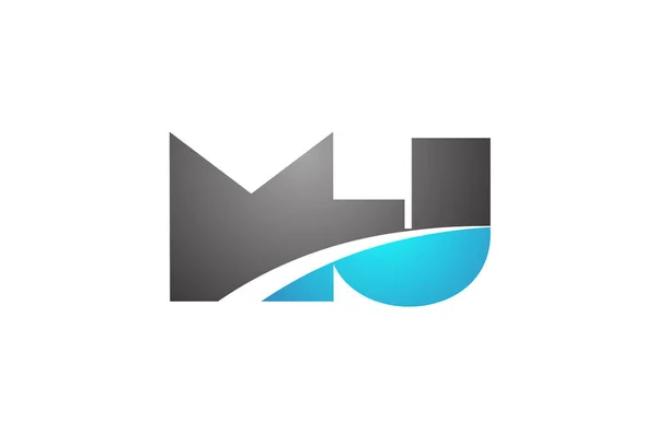 Алфавит буква mj m j логотип компании иконка дизайн — стоковый вектор