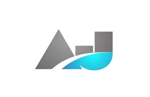 Alfabetet brev AJ a j logotyp företag ikon design — Stock vektor