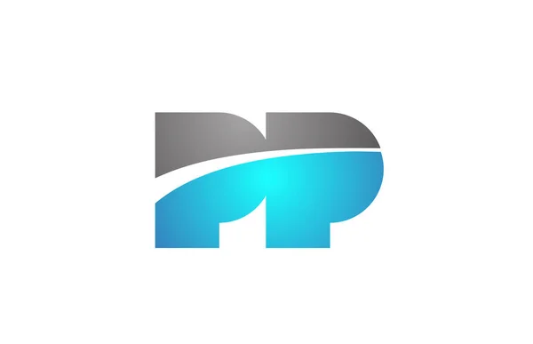 Alfabet letter PP p p logo bedrijf pictogram ontwerp — Stockvector
