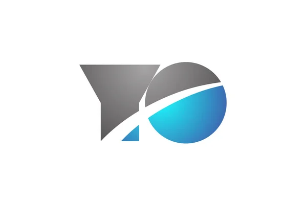Alfabeto letra yo y o logo empresa icono diseño — Vector de stock