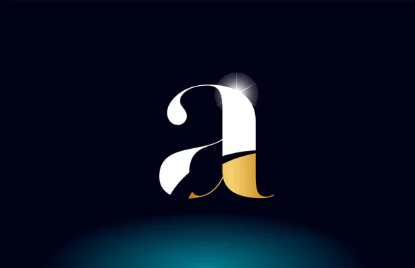 Altın alfabe mektup bir logo şirket simgesi tasarım — Stok Vektör