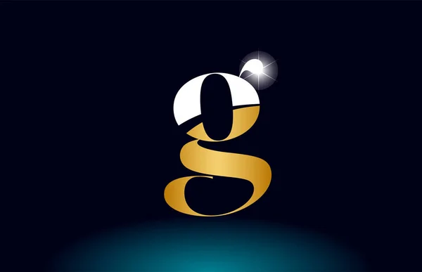 Guld gyllene alfabetet brev g logo företag ikon design — Stock vektor