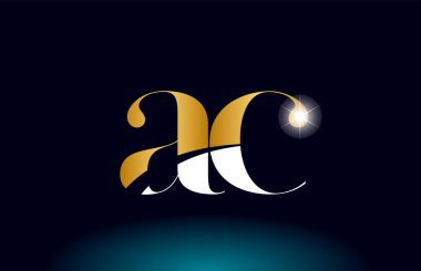 altın alfabe harf ac a c logo kombinasyonu şirket simgesi