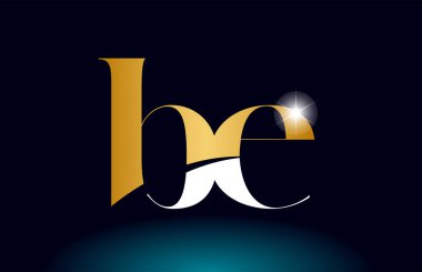 altın alfabe harfi be b e logo kombinasyonu şirket simgesi