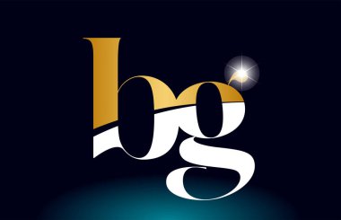 altın alfabe harf bg b g logo kombinasyonu şirket simgesi