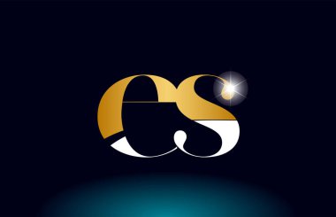 altın alfabe mektup es e s logo kombinasyonu şirket simgesi