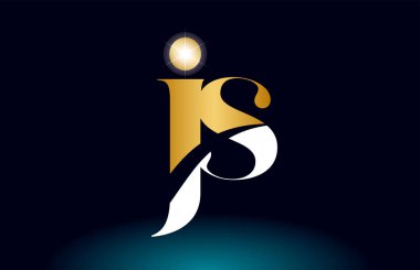 altın alfabe harf js j s logo kombinasyonu şirket simgesi
