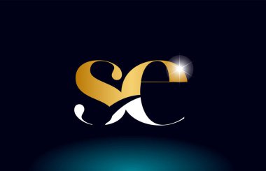 altın alfabe harf se s e logo kombinasyonu şirket simgesi