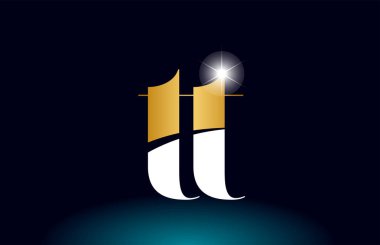 altın alfabe harf tt t t logo kombinasyonu şirket simgesi