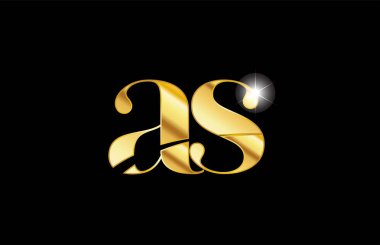 bir altın altın metal metalik logo simgesi desi olarak alfabe harfi