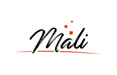  Logo simgesi tasarımı için Mali ülke tipografi kelime metni
