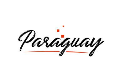 Logo simgesi tasarımı için Paraguay ülke tipografisi kelime metni