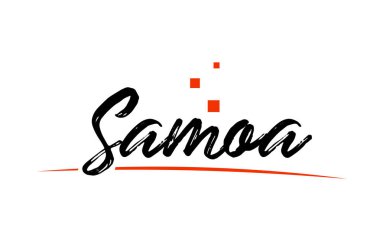 Logo simgesi tasarımı için Samoa ülke tipografisi kelime metni