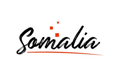 Logo simgesi tasarımı için Somali ülke tipografi kelime metni