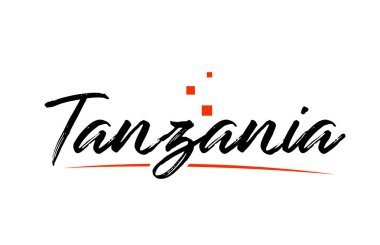 Logo simgesi tasarımı için Tanzanya ülke tipografisi kelime metni