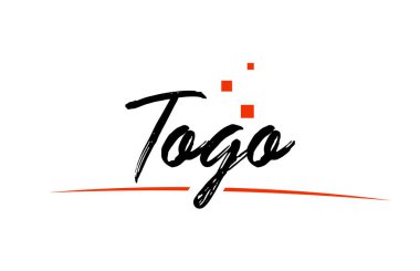 Logo simgesi tasarımı için togo ülke tipografisi kelime metni