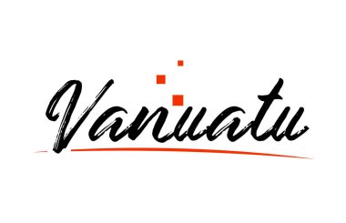 Logo simgesi tasarımı için Vanuatu ülke tipografisi kelime metni