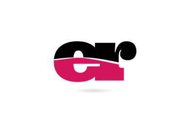 er e r pembe ve siyah alfabe harf kombinasyonu logo simgesi desi