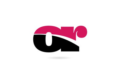 veya o r pembe ve siyah alfabe harf kombinasyonu logo simgesi desi