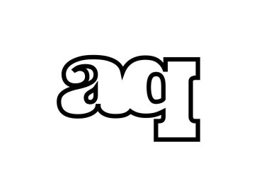 bağlı aq a q siyah ve beyaz alfabe harf kombinasyonu günlüğü